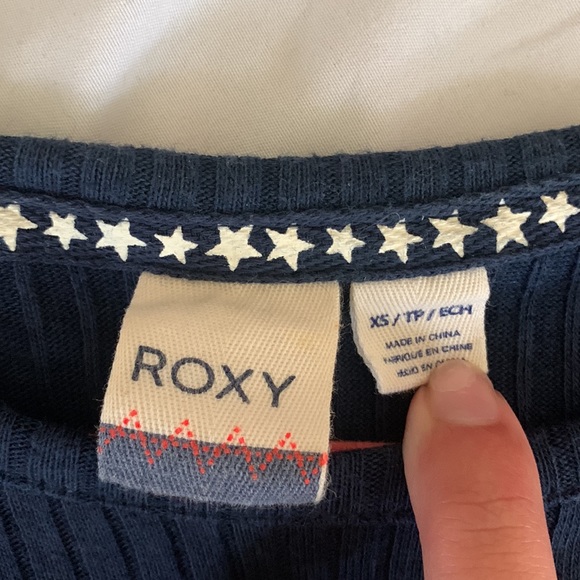 Roxy navy blue mini dress ribbed material size xs! - Picture 3 of 3